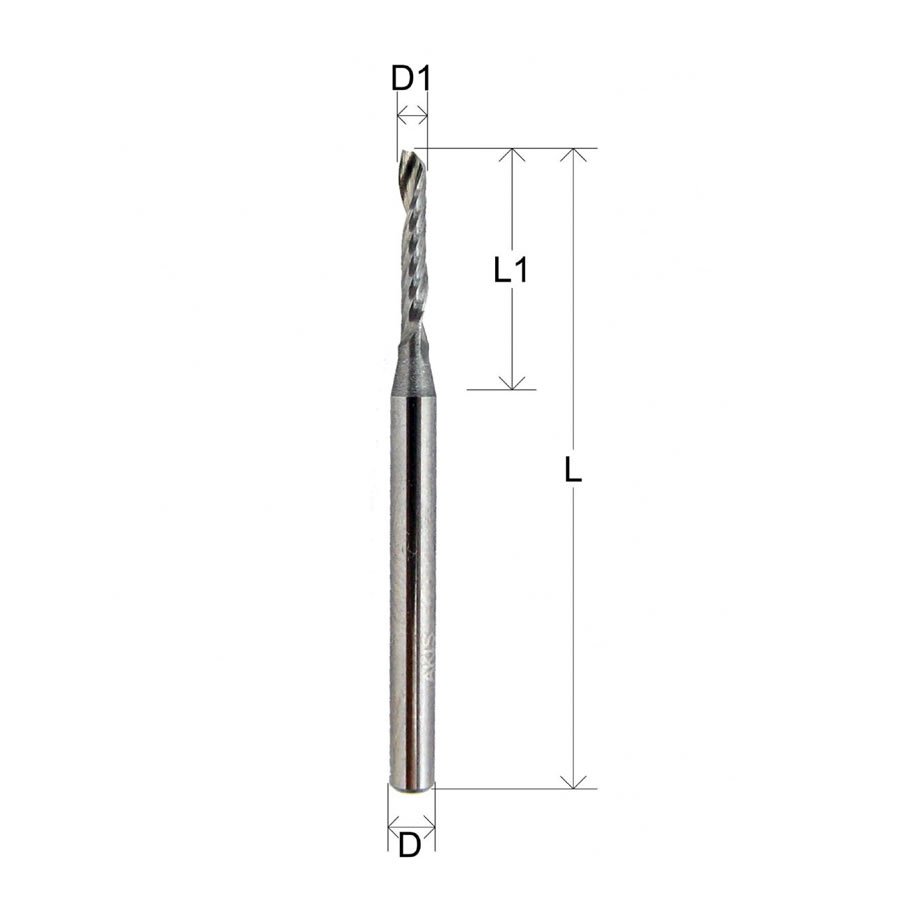 Fresa helicoidal de aresta única modelo Z1-3X2X40/6