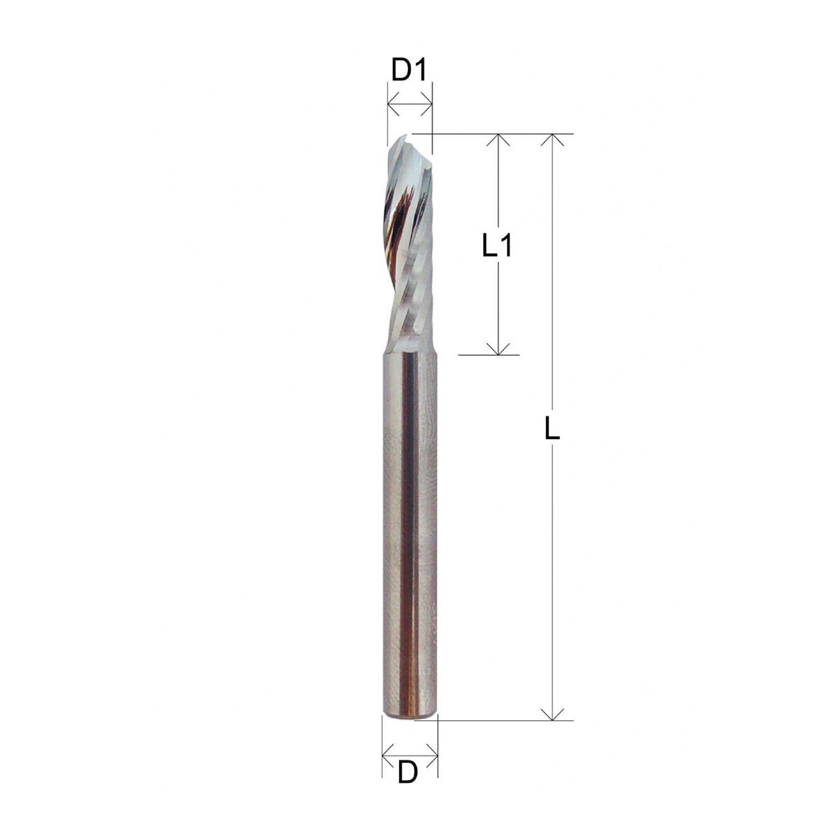 Fresa helicoidal de aresta única modelo Z1-8X8X100/45