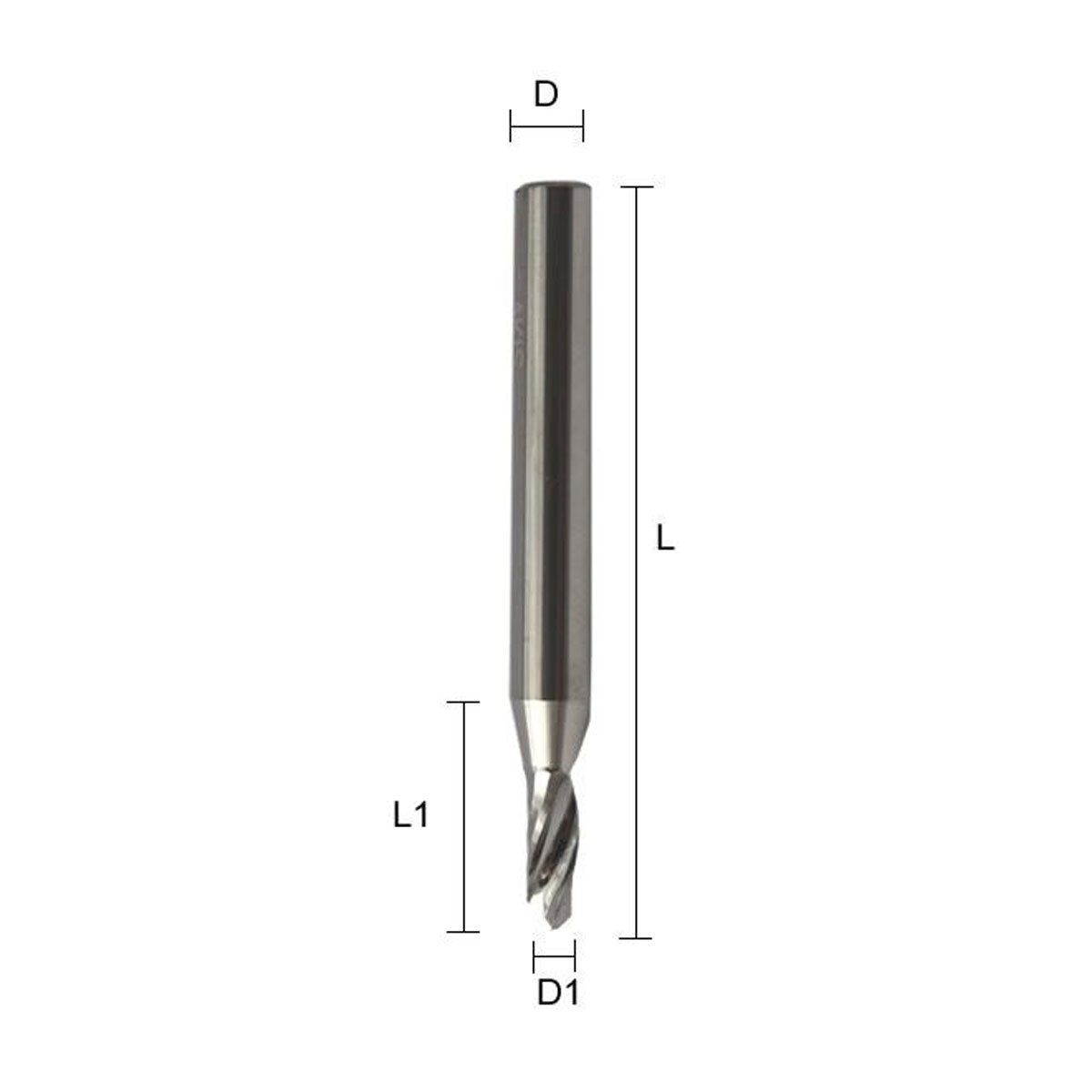 Fresa helicoidal de borda única modelo Z1-6X4X50/9