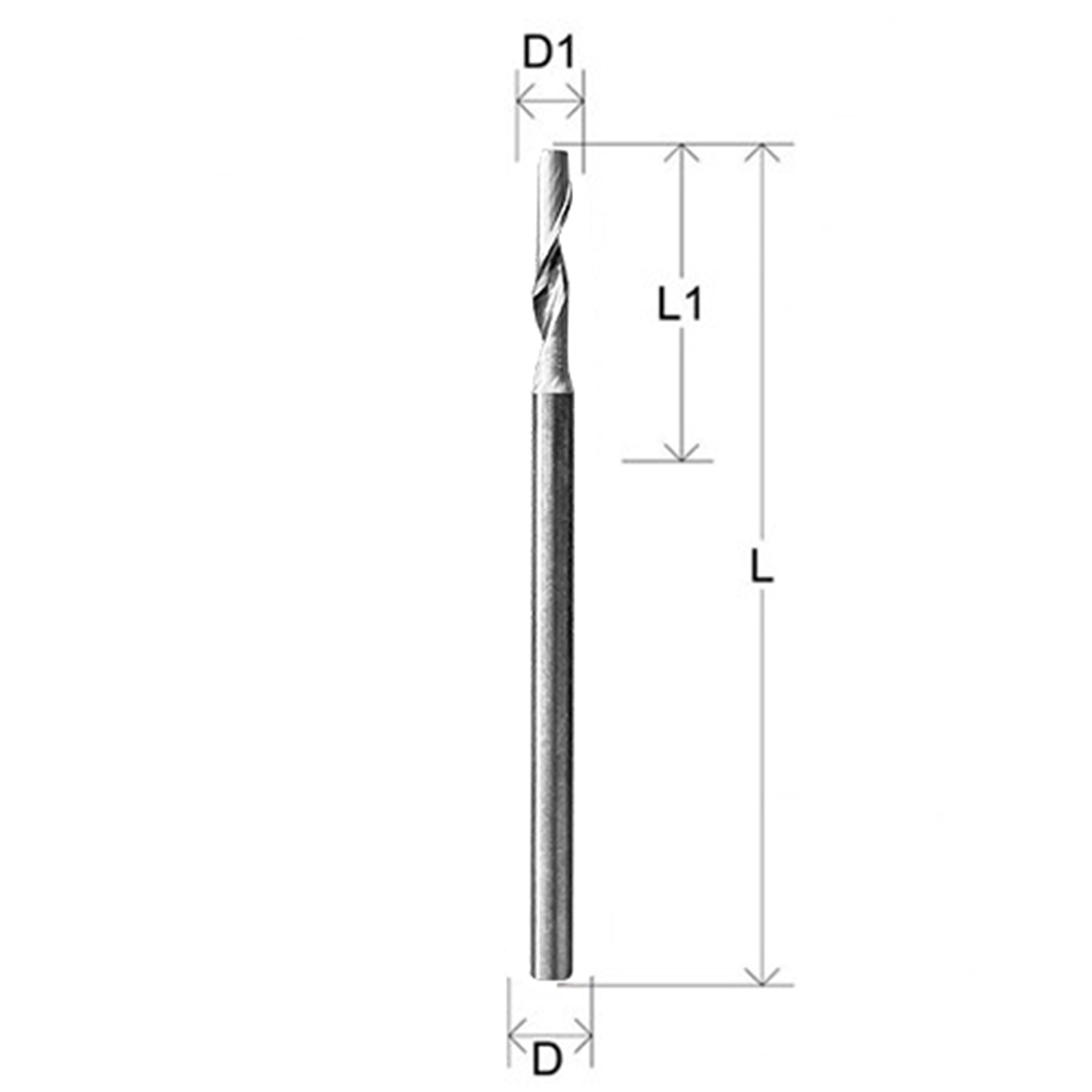 Fresa helicoidal de gume único modelo Z1-2x2x40/10
